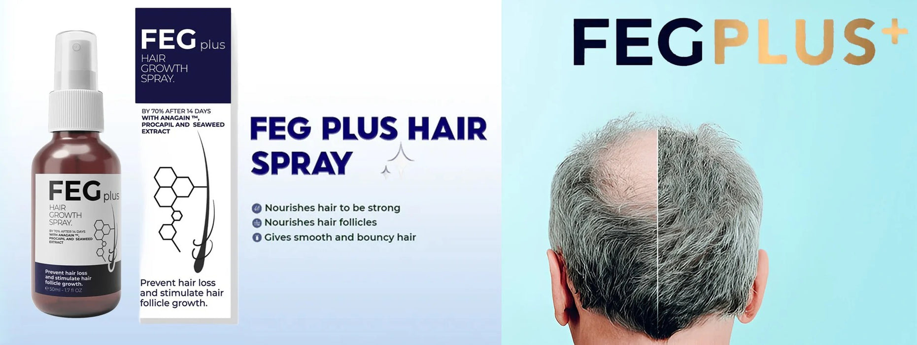 FEG Plus USA Hair Spray - 50 ML